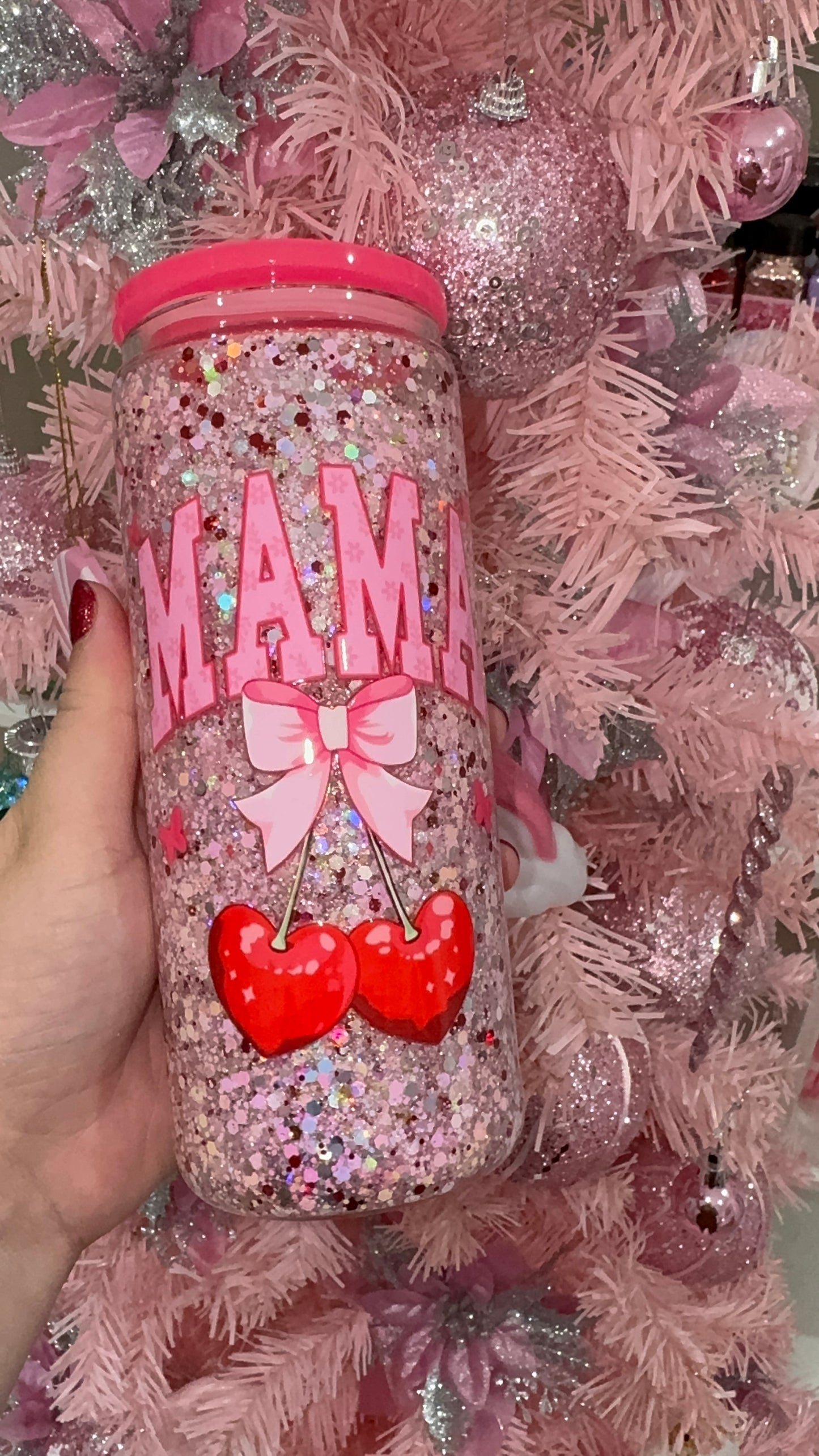 MAMA glass snow globe