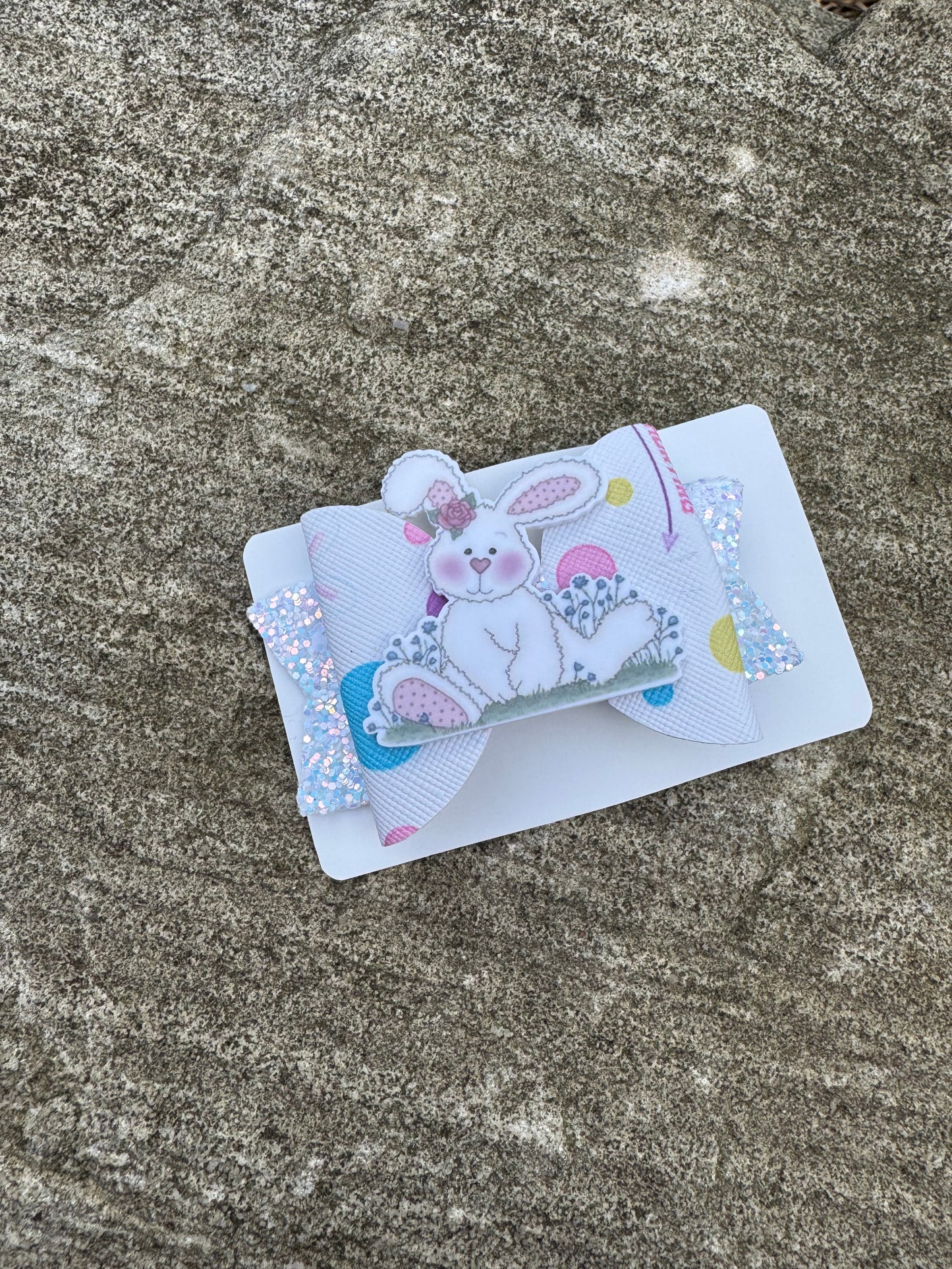 White bunny bow