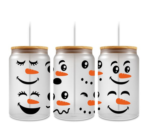 snow man faces