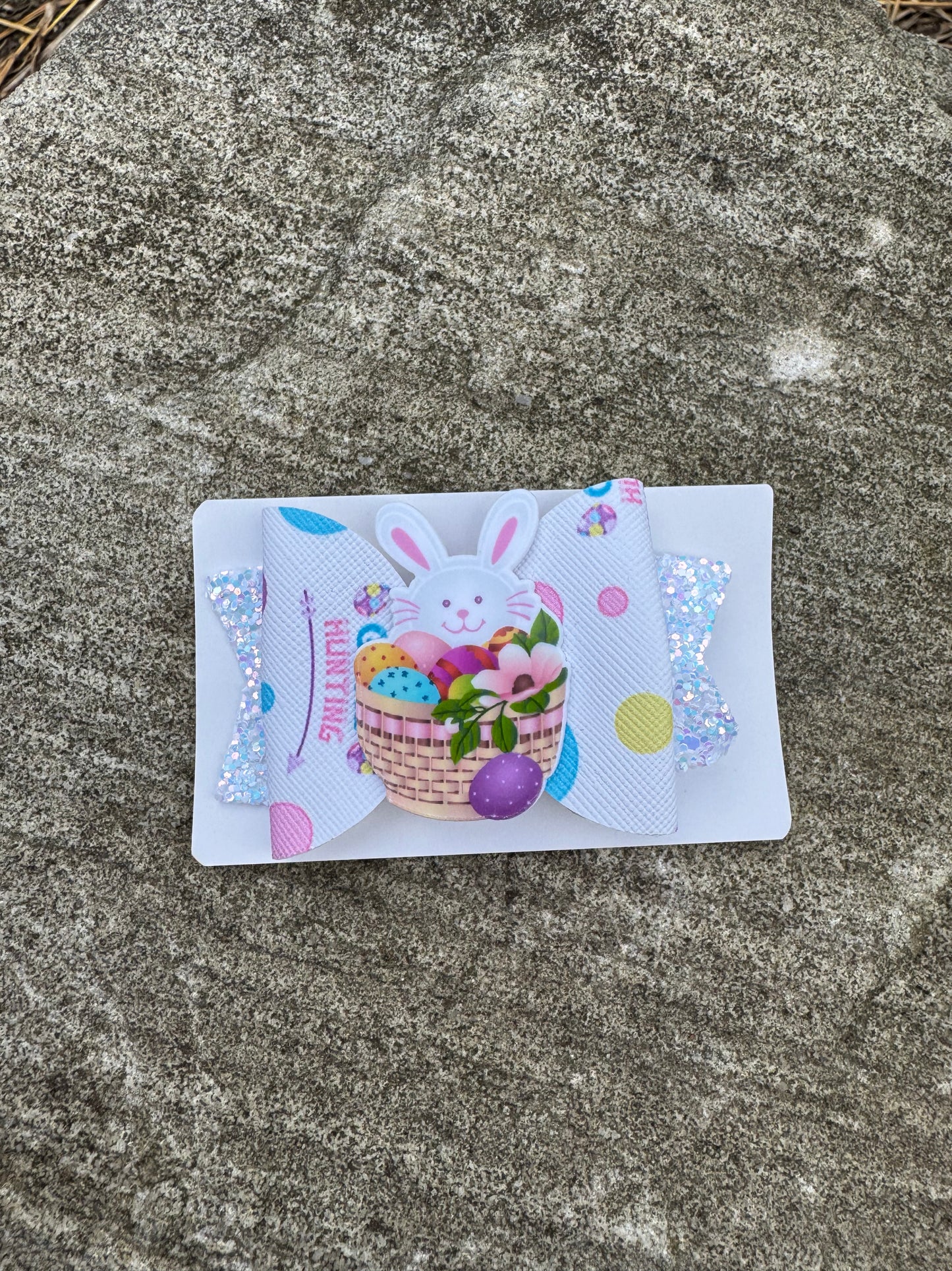 Colorful bunny bow