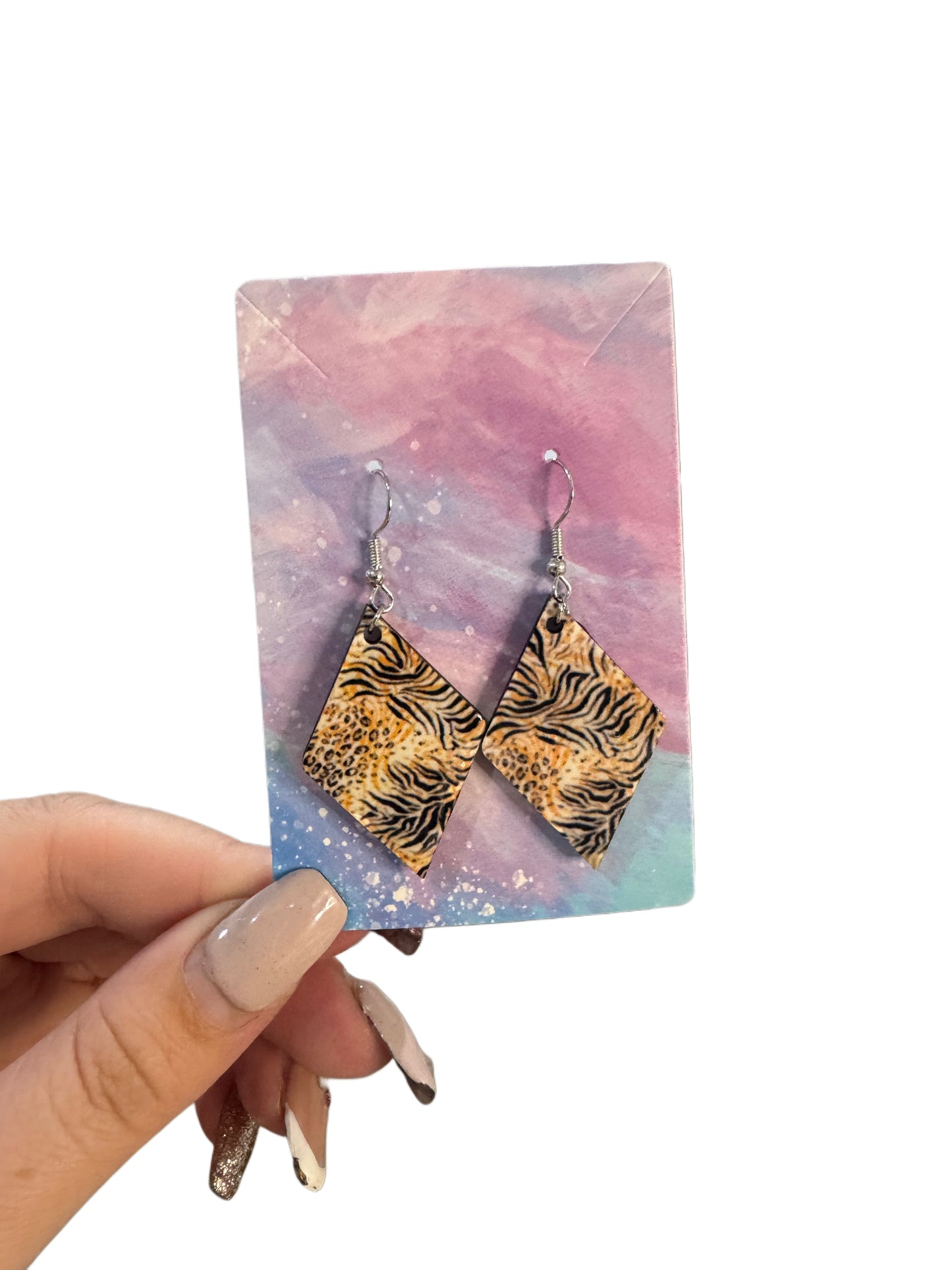 Leopard print earrings