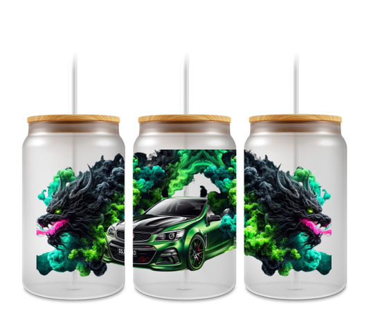 Green car smoke