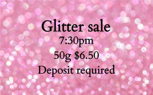 Glitter live sale deposit
