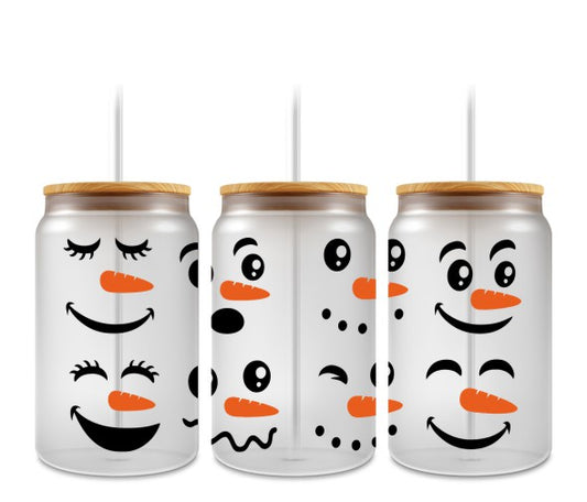 snow man faces