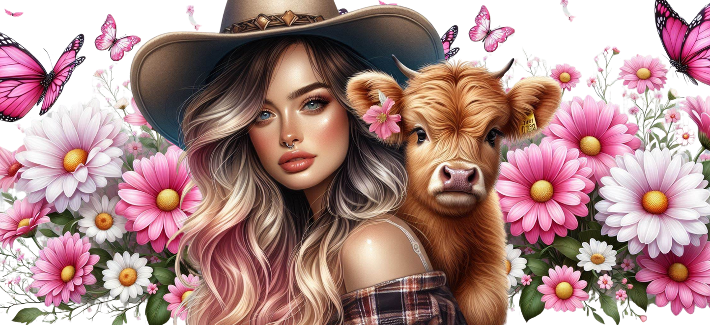 lady and her cow