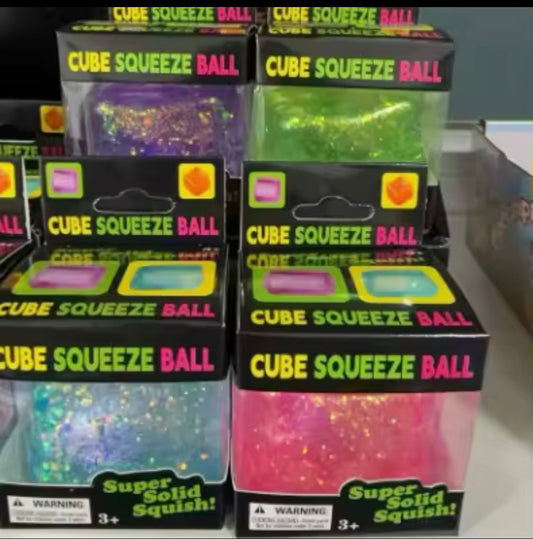 Cube squeeze ball