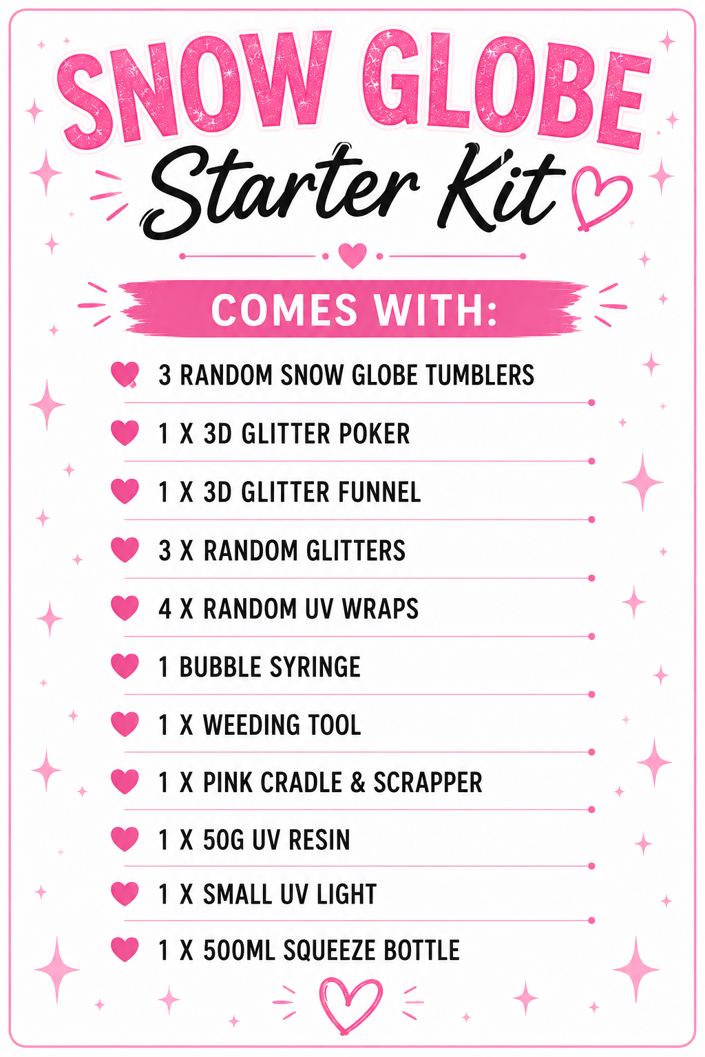 Snow globe starter kits
