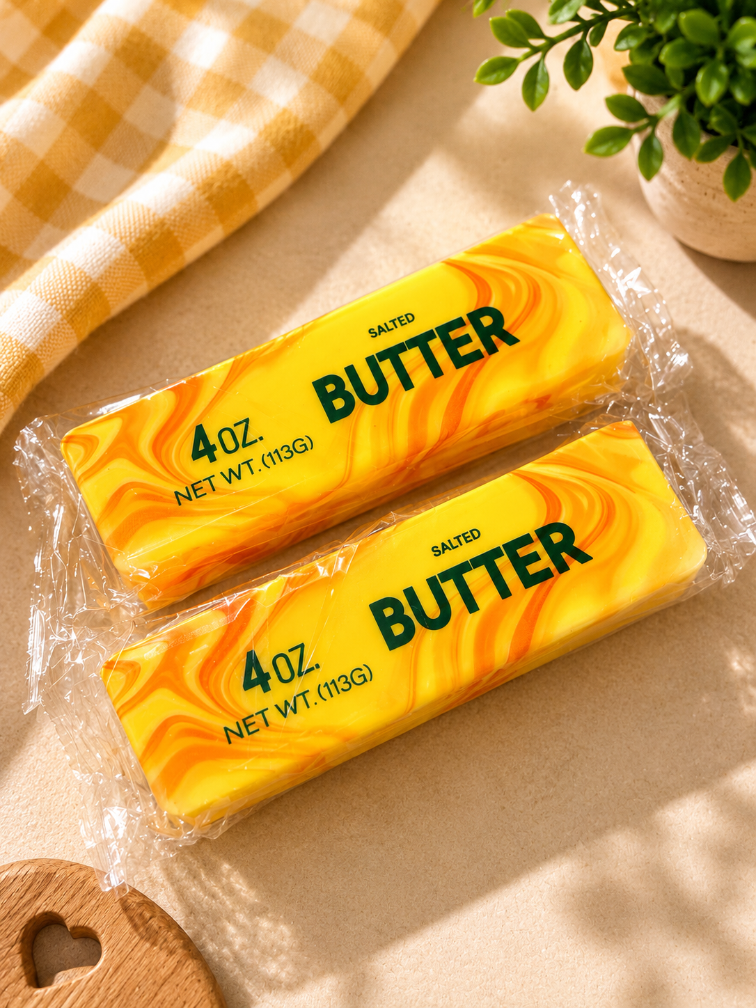 Yellow orange swirl butter