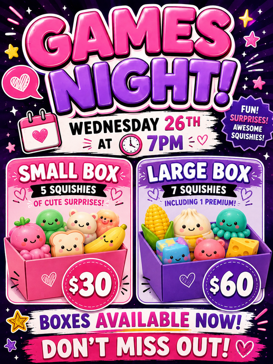 Mystery squishy games night